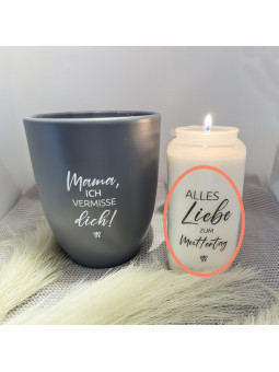 „Mama“ Set – 8x Traueraufkleber (DTF) für persönliche Gedenklichter