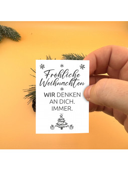 „Fröhliche Weihnachten…“ Traueraufkleber | Gedenkaufkleber für Fenster & Grabstein