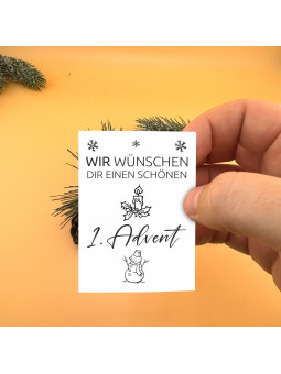 „1. Advent.“ Traueraufkleber | Gedenkaufkleber für Fenster & Grabstein