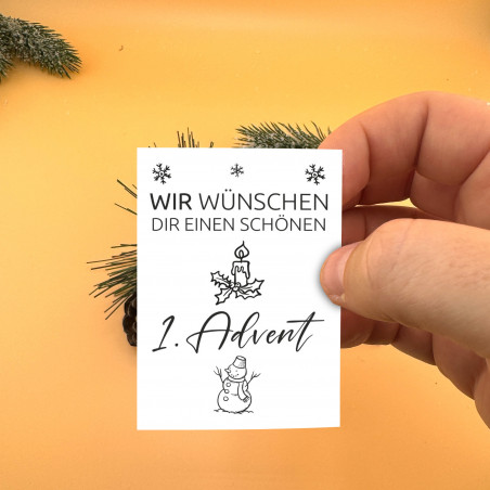 „1. Advent.“ Traueraufkleber | Gedenkaufkleber für Fenster & Grabstein