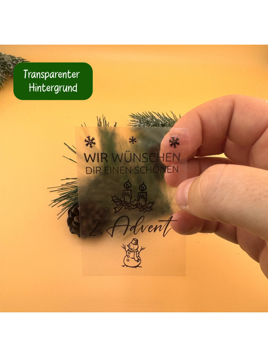 „2. Advent.“ Traueraufkleber | Gedenkaufkleber für Fenster & Grabstein