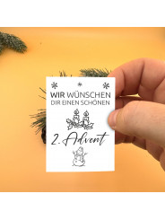 „2. Advent.“ Traueraufkleber | Gedenkaufkleber für Fenster & Grabstein