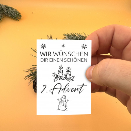 „2. Advent.“ Traueraufkleber | Gedenkaufkleber für Fenster & Grabstein