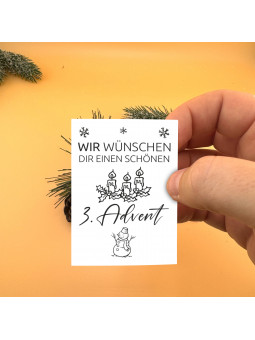 „3. Advent.“ Traueraufkleber | Gedenkaufkleber für Fenster & Grabstein