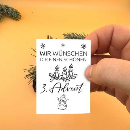 „3. Advent.“ Traueraufkleber | Gedenkaufkleber für Fenster & Grabstein