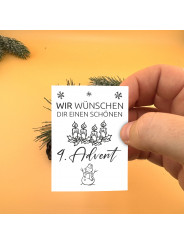 „4. Advent.“ Traueraufkleber | Gedenkaufkleber für Fenster & Grabstein