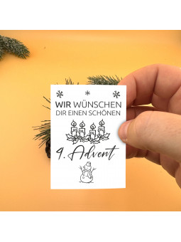 „4. Advent.“ Traueraufkleber | Gedenkaufkleber für Fenster & Grabstein