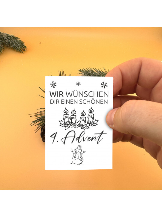 „4. Advent.“ Traueraufkleber | Gedenkaufkleber für Fenster & Grabstein