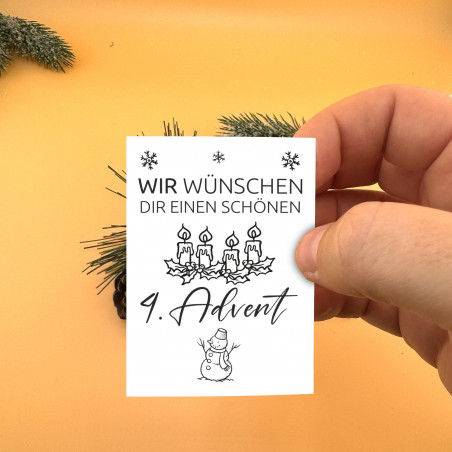 „4. Advent.“ Traueraufkleber | Gedenkaufkleber für Fenster & Grabstein