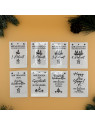„Weihnachten“ Set – 8x Traueraufkleber für besinnliche Gedenklichter