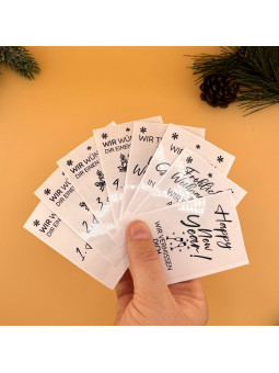 „Weihnachten“ Set – 8x Traueraufkleber für besinnliche Gedenklichter