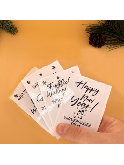 „Weihnachten“ Set – 4x Traueraufkleber für besinnliche Gedenklichter