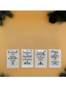 „Weihnachten“ Set – 4x Traueraufkleber für besinnliche Gedenklichter
