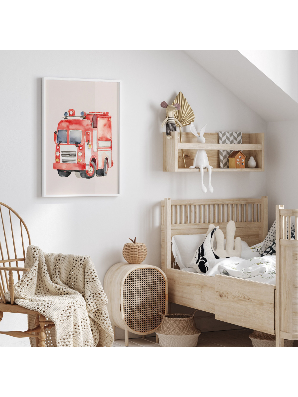 „Einsatzfahrzeuge“ 3er Poster-Set | Polizei, Feuerwehr & Rettungswagen | Perfekte Deko fürs Kinderzimmer