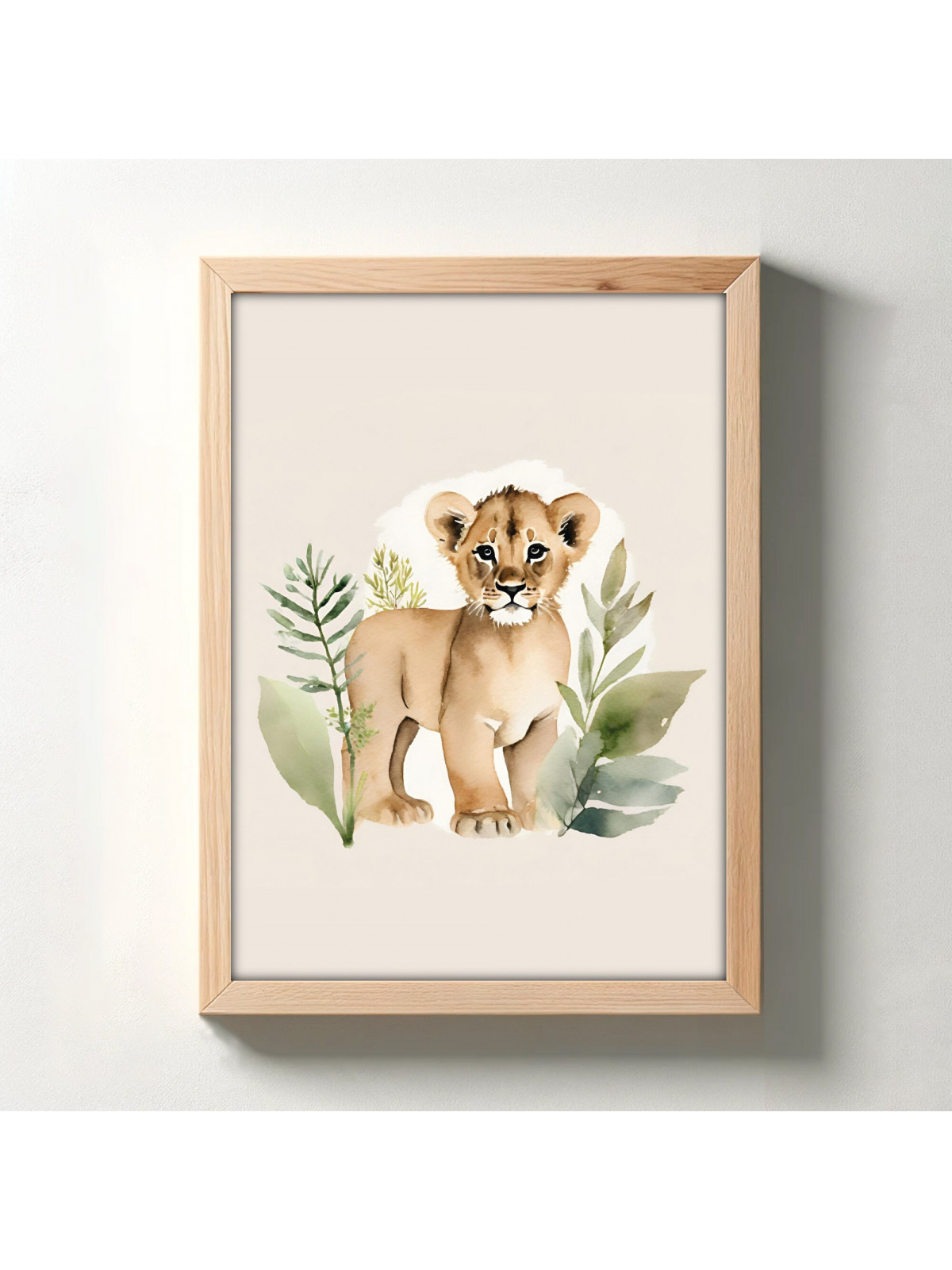 „Savanne“ 3er Poster-Set | Löwe, Elefant & Giraffe | Safari Deko für Wohnzimmer & Kinderzimmer