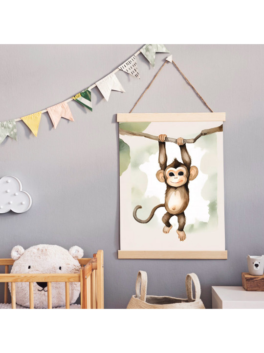„Steppe“ 3er Poster-Set | Giraffe, Zebra & Affe | Safari Deko für Wohnzimmer & Kinderzimmer „Steppe“ 3er Poster-Set | Giraffe, Zebra & Affe | Safari Deko für Wohnzimmer & Kinderzimmer