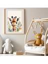 „Steppe“ 3er Poster-Set | Giraffe, Zebra & Affe | Safari Deko für Wohnzimmer & Kinderzimmer „Steppe“ 3er Poster-Set | Giraffe, Zebra & Affe | Safari Deko für Wohnzimmer & Kinderzimmer