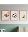 „Sport“ 3er Poster-Set | Tennisball, Fußball & Basketball | Coole Wanddeko für Sportfans & Kinderzimmer „Sport“ 3er Poster-Set | Tennisball, Fußball & Basketball | Coole Wanddeko für Sportfans & Kinderzimmer