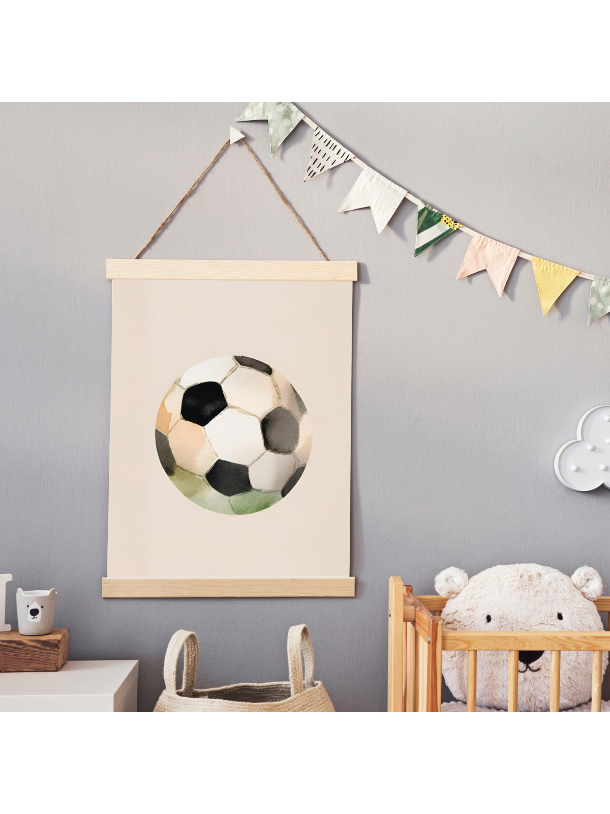 „Sport“ 3er Poster-Set | Tennisball, Fußball & Basketball | Coole Wanddeko für Sportfans & Kinderzimmer