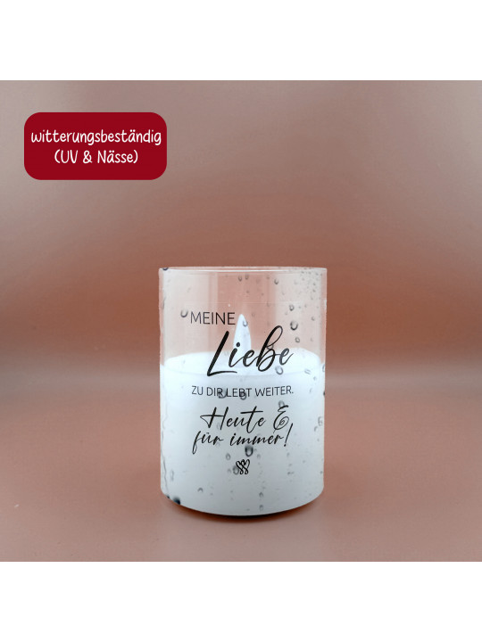 „Liebe“ Set – 4x Traueraufkleber für persönliche Gedenklichter „Liebe“ Set – 4x Traueraufkleber für persönliche Gedenklichter