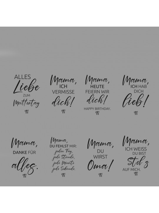 „Mama“ Set – 8x Traueraufkleber (DTF) für persönliche Gedenklichter „Mama“ Set – 8x Traueraufkleber (DTF) für persönliche Gedenklichter