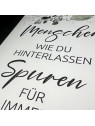 Trauerkarte „Menschen wie du, hinterlassen Spuren für immer.“ | Beileidskarte in DIN A5 mit Umschlag Trauerkarte „Menschen wie du, hinterlassen Spuren für immer.“ | Beileidskarte in DIN A5 mit Umschlag