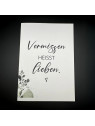 Trauerkarte „Vermissen heißt lieben.“ | Beileidskarte in DIN A5 mit Umschlag Trauerkarte „Vermissen heißt lieben.“ | Beileidskarte in DIN A5 mit Umschlag
