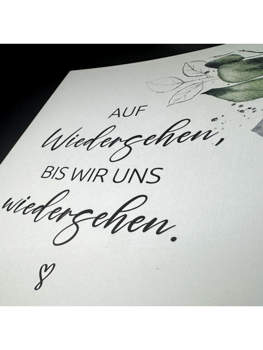 Trauerkarte „Auf Wiedersehen, bis wir uns wiedersehen.“ | Beileidskarte in DIN A5 mit Umschlag Trauerkarte „Auf Wiedersehen, bis wir uns wiedersehen.“ | Beileidskarte in DIN A5 mit Umschlag