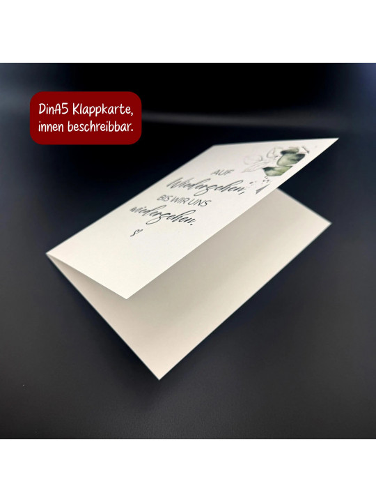 Trauerkarte „Auf Wiedersehen, bis wir uns wiedersehen.“ | Beileidskarte in DIN A5 mit Umschlag Trauerkarte „Auf Wiedersehen, bis wir uns wiedersehen.“ | Beileidskarte in DIN A5 mit Umschlag