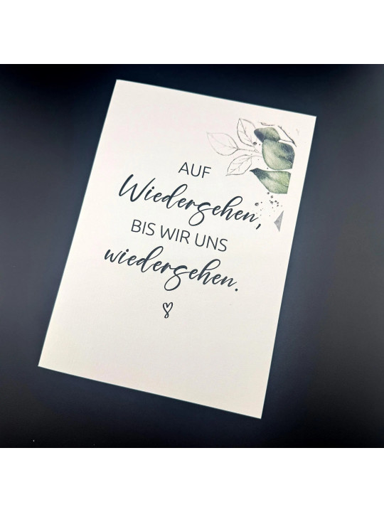 Trauerkarte „Auf Wiedersehen, bis wir uns wiedersehen.“ | Beileidskarte in DIN A5 mit Umschlag Trauerkarte „Auf Wiedersehen, bis wir uns wiedersehen.“ | Beileidskarte in DIN A5 mit Umschlag
