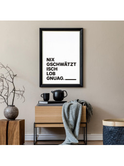 „Nix gschwätzt isch Log gnuag.“ Dialekt-Poster | Digitaler DIN A3 Download (JPG) zum Selbstausdrucken