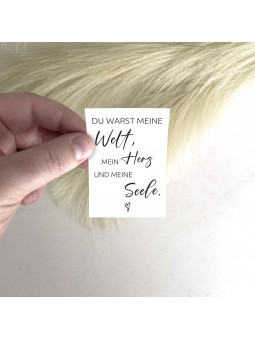 Traueraufkleber – „Du warst meine Welt, mein Herz und meine Seele.“ | Gedenkaufkleber