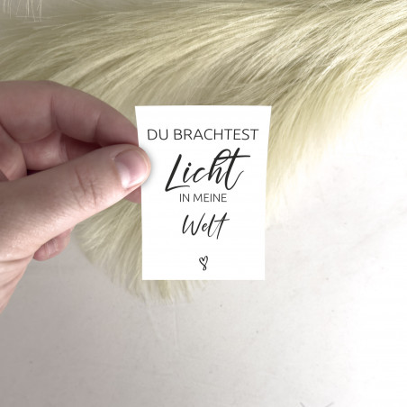 Traueraufkleber – „Du brachtest Licht in meine Welt“ | Gedenkaufkleber