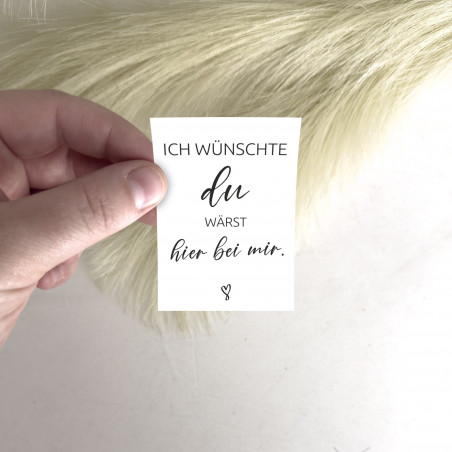 Traueraufkleber – „Ich wünschte due wärst hier bei mir“ | Gedenkaufkleber