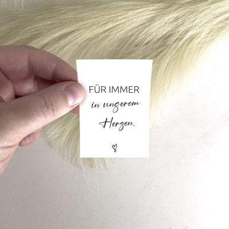 Traueraufkleber – „Für immer in unserem Herzen“ | Gedenkaufkleber